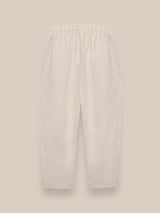 Women's Ceramic White Linen Pants