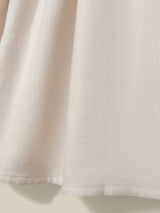 Women's Ceramic White Linen Skirt