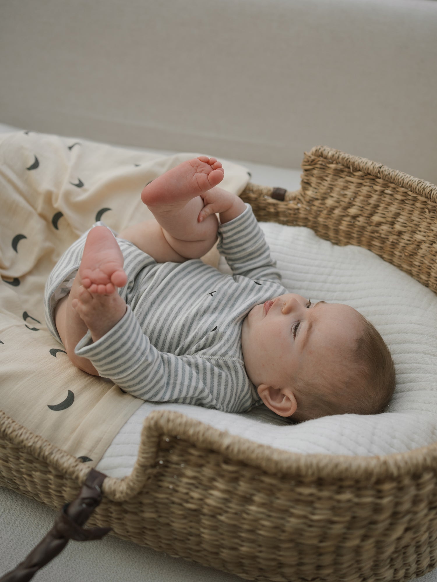 Stripy BUNNY Organic Cotton Bodysuit | Organic Zoo