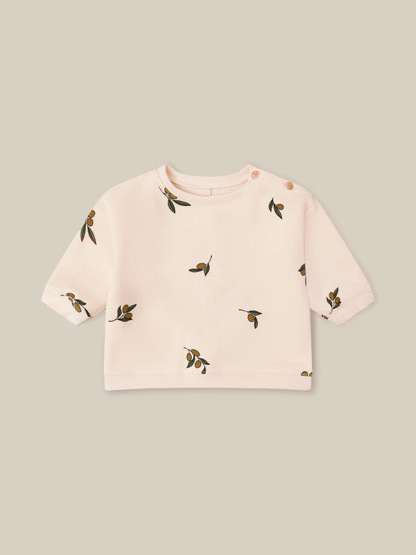 OrganicZooOBSOZOliveGardenSweatshirtBabyFront