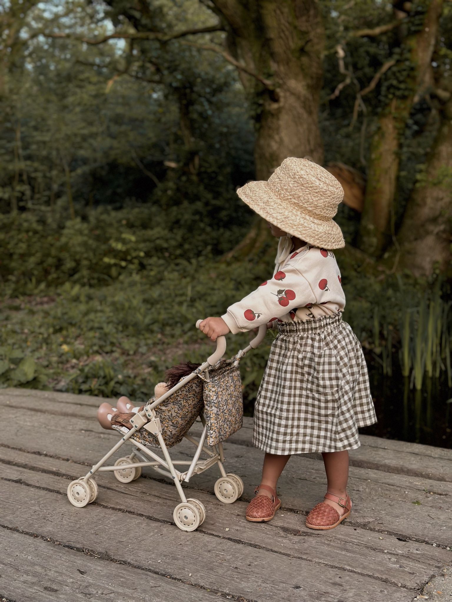 organiczoo oz olive gingham ブルマ チュニック Olive Gingham Bella Dress | Organic Zoo