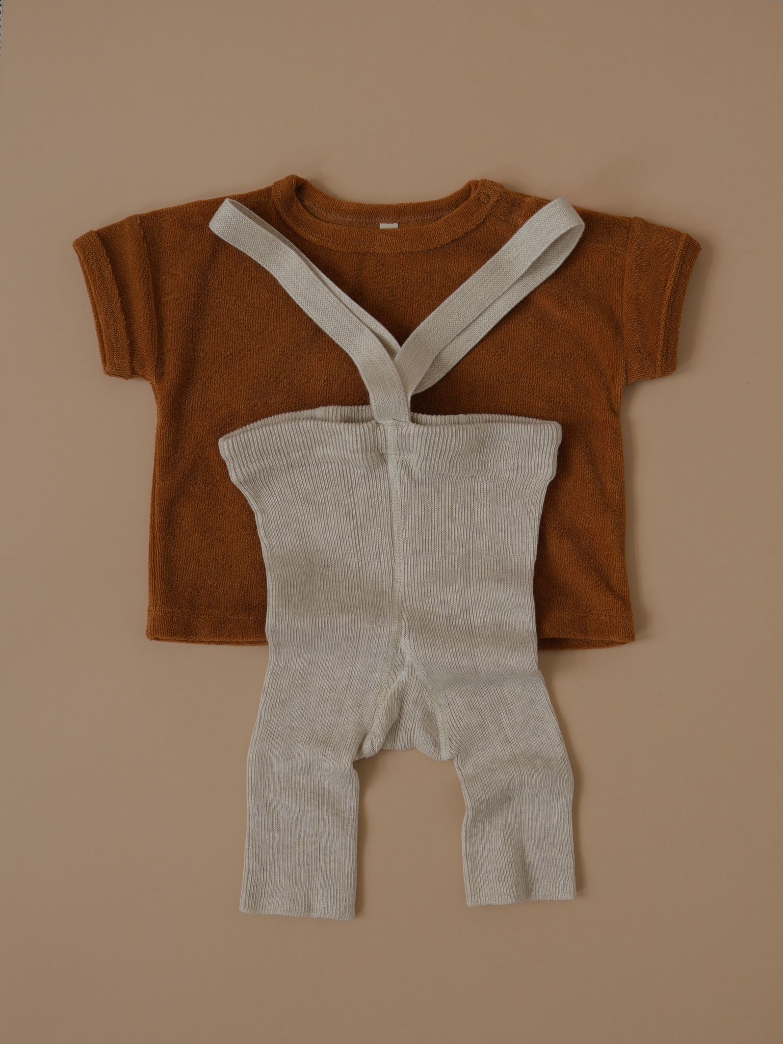 Cream Short Cotton Tights