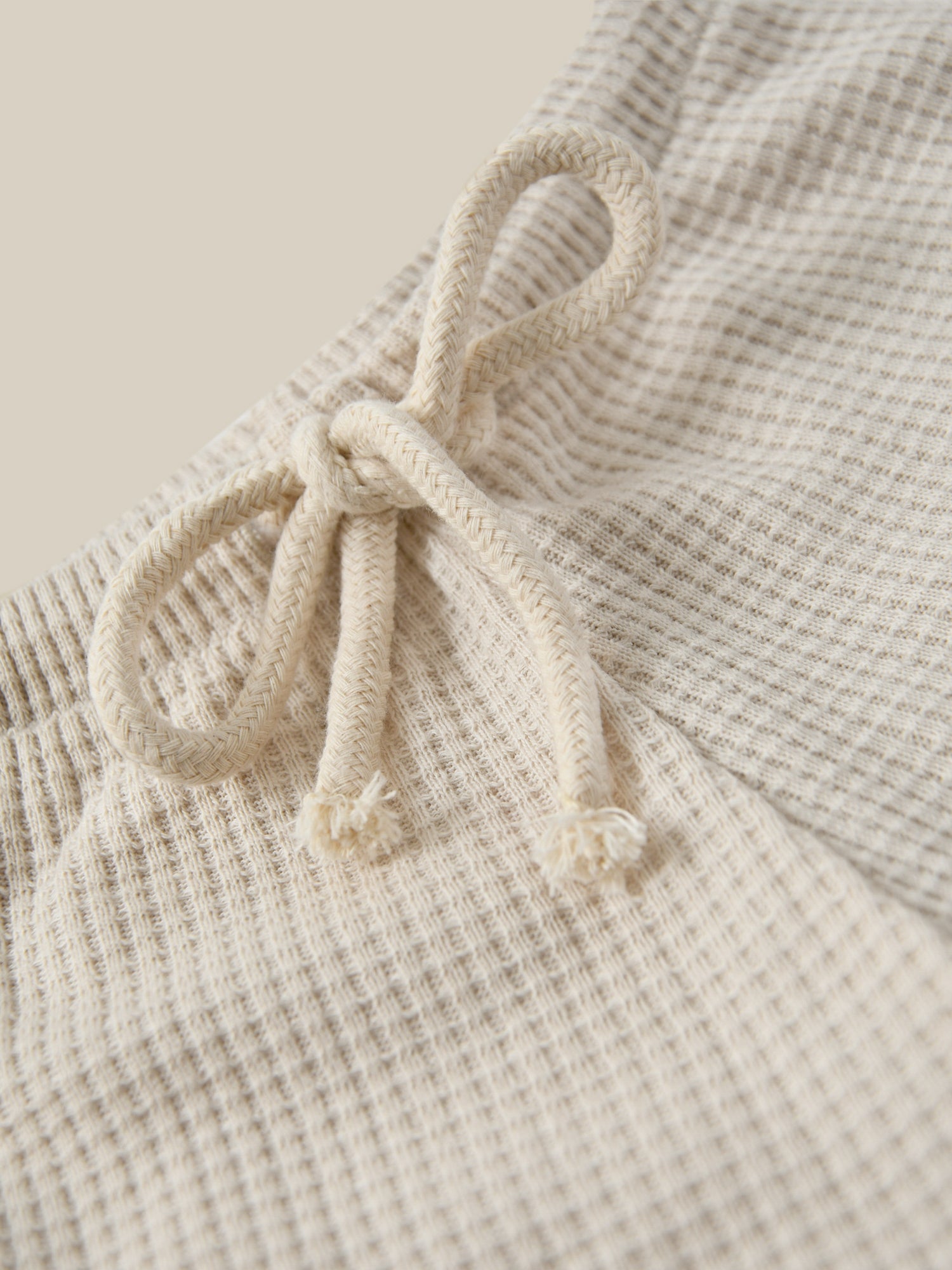 Ceramic White Waffle Rope Shorts