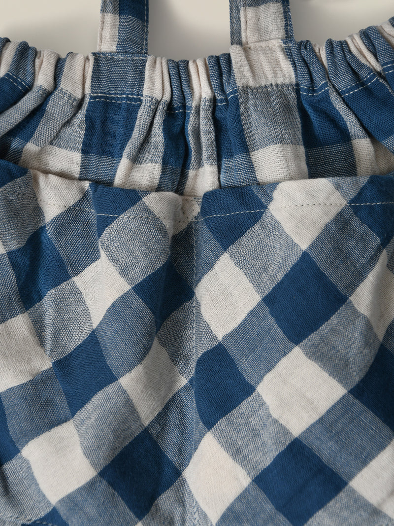 Pottery Blue Gingham Maker Crossback Skirt