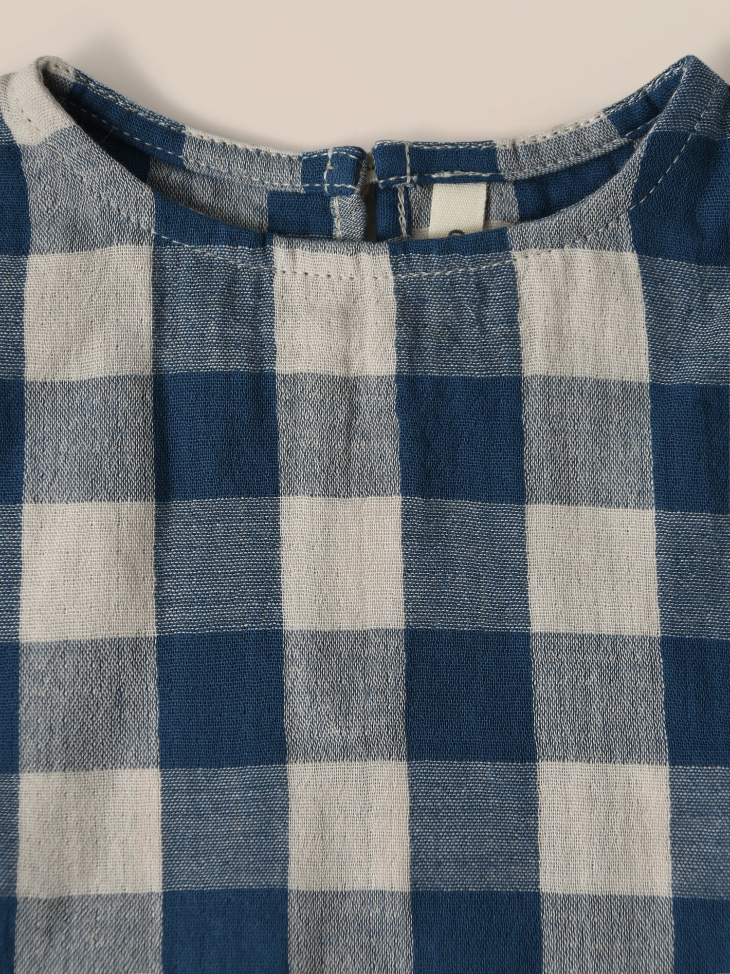 Pottery Blue Gingham Boxy T-shirt | Organic Zoo