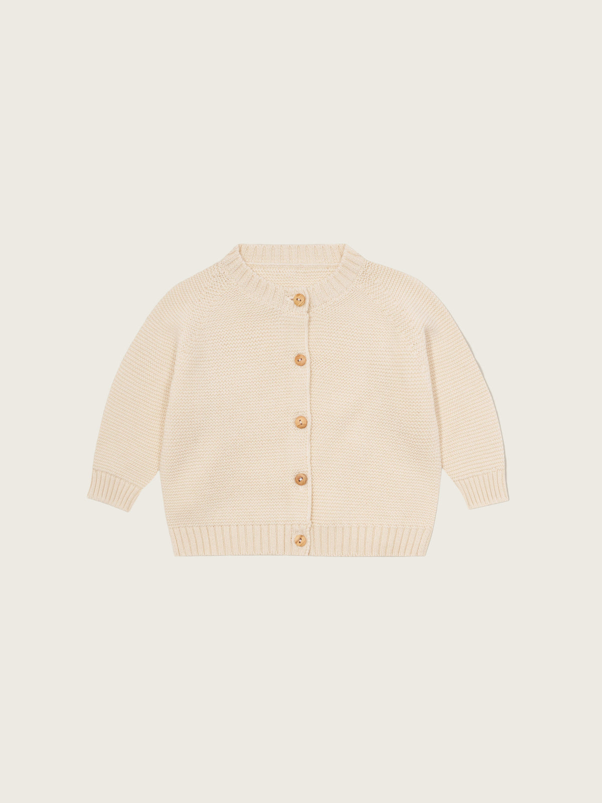 Undyed Cotton Knitted Cardigan