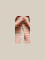 baby and toddler ribbed cotton leggings in red and white stripes