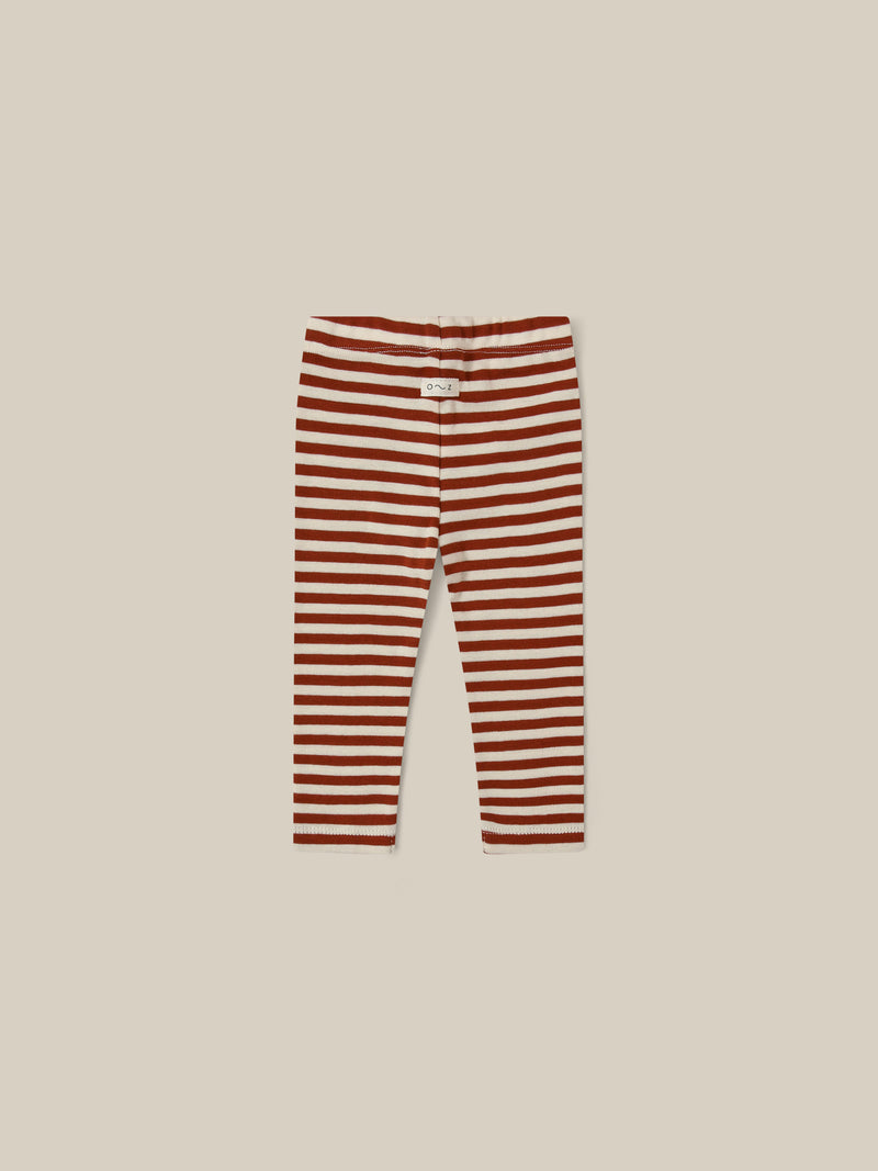 baby and toddler ribbed cotton leggings in red and white stripes