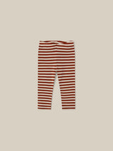 baby and toddler ribbed cotton leggings in red and white stripes