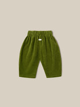 baby and toddler cotton cord wide leg pants in green