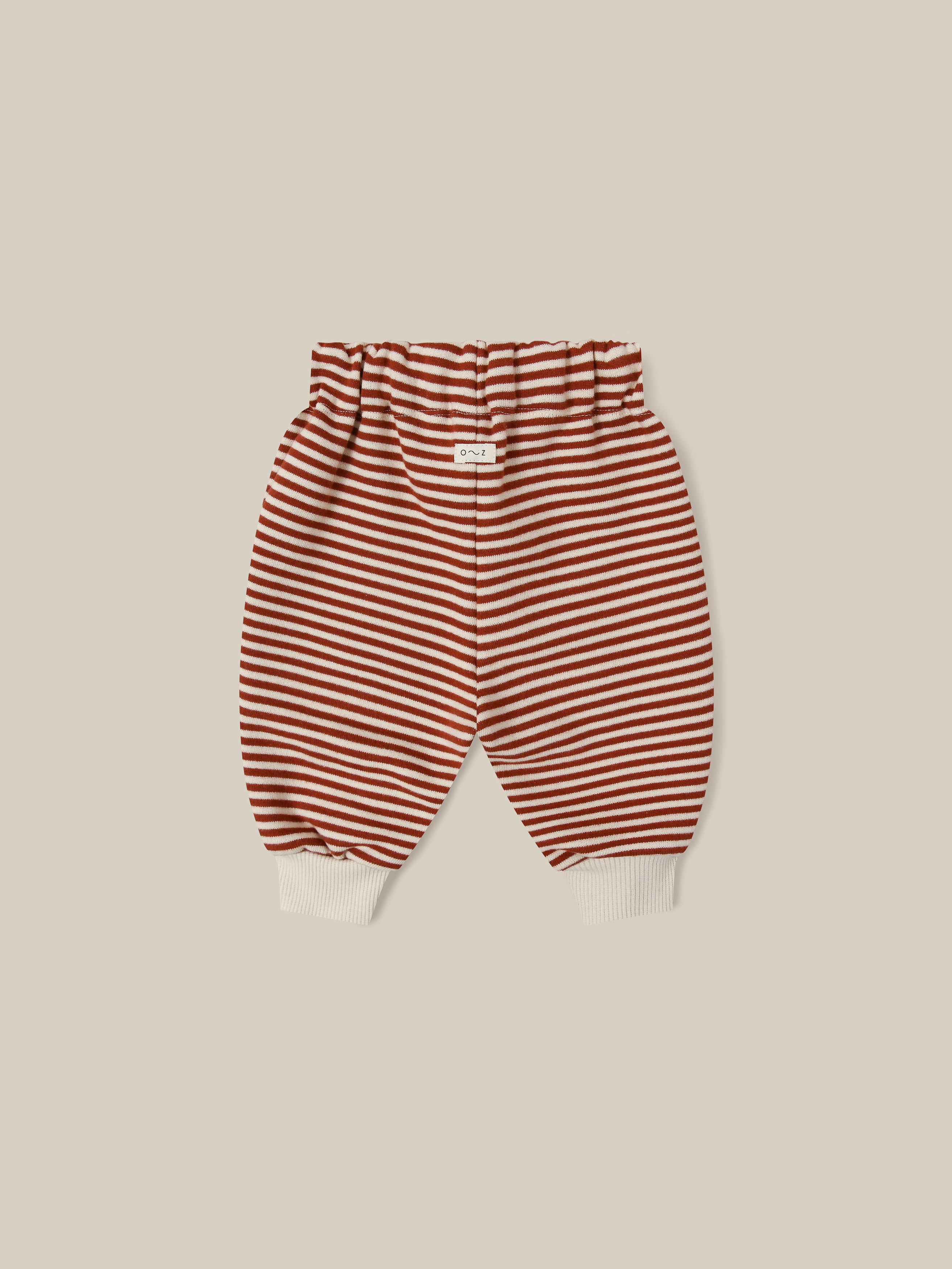 baby and toddler terry cotton drawstring sweatpants in red and white stripes