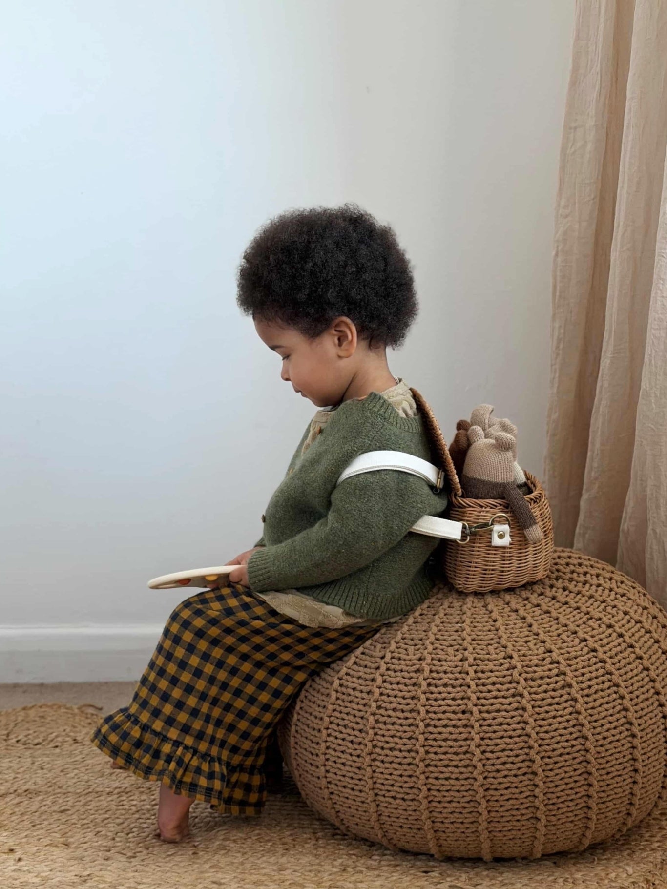 Blueberry Gingham Frill Culottes