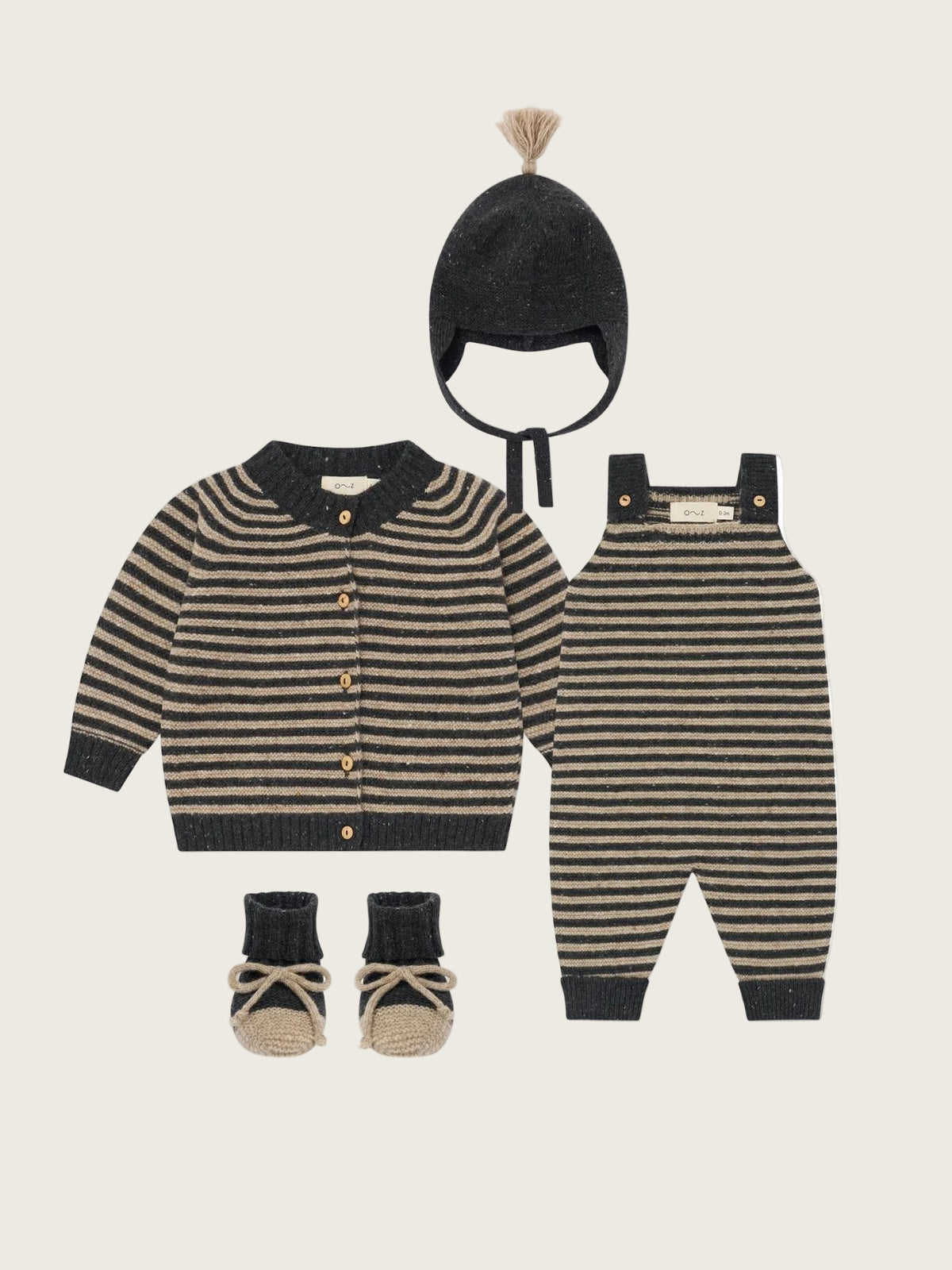 Charcoal Wool Four Piece Set