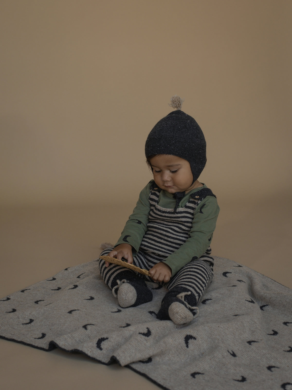 Charcoal Midnight Wool Blanket
