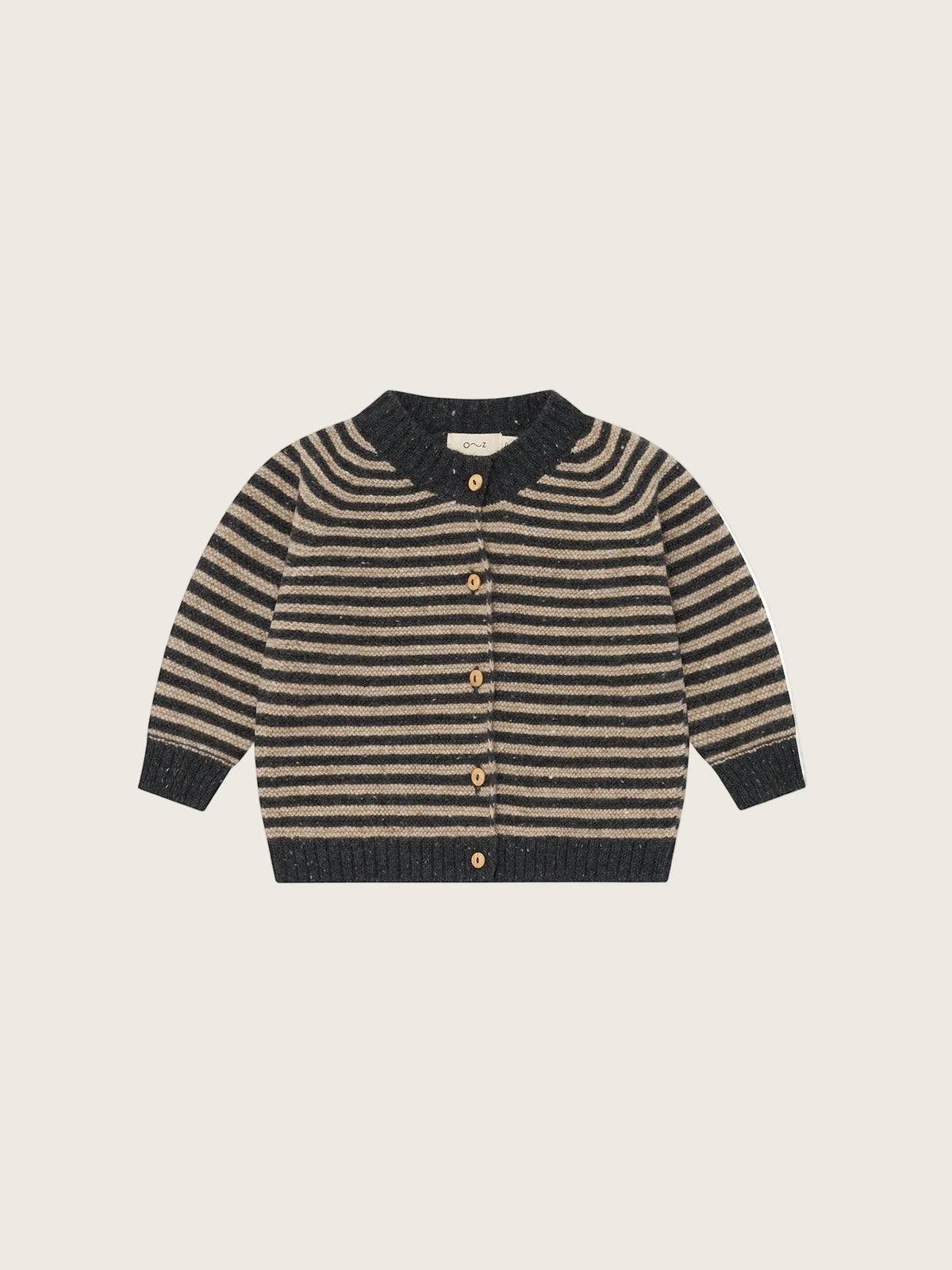 Charcoal Stripes Wool Cardigan