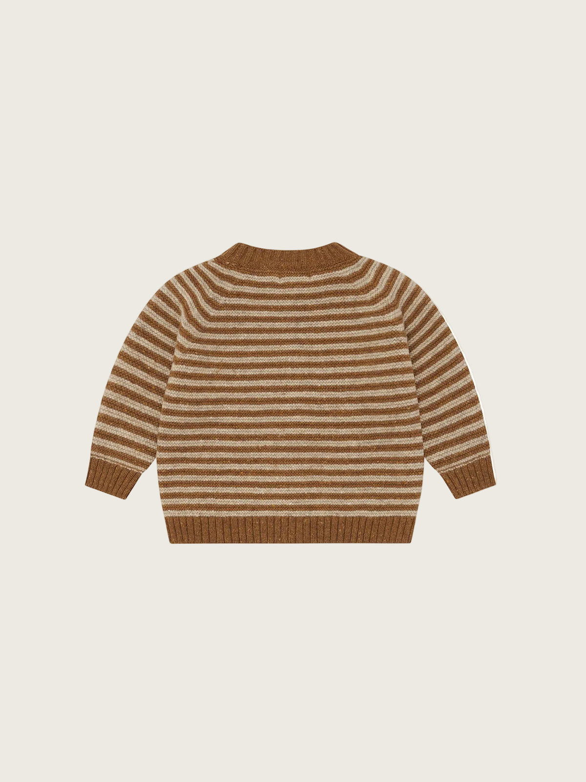 Chestnut Stripes Wool Cardigan