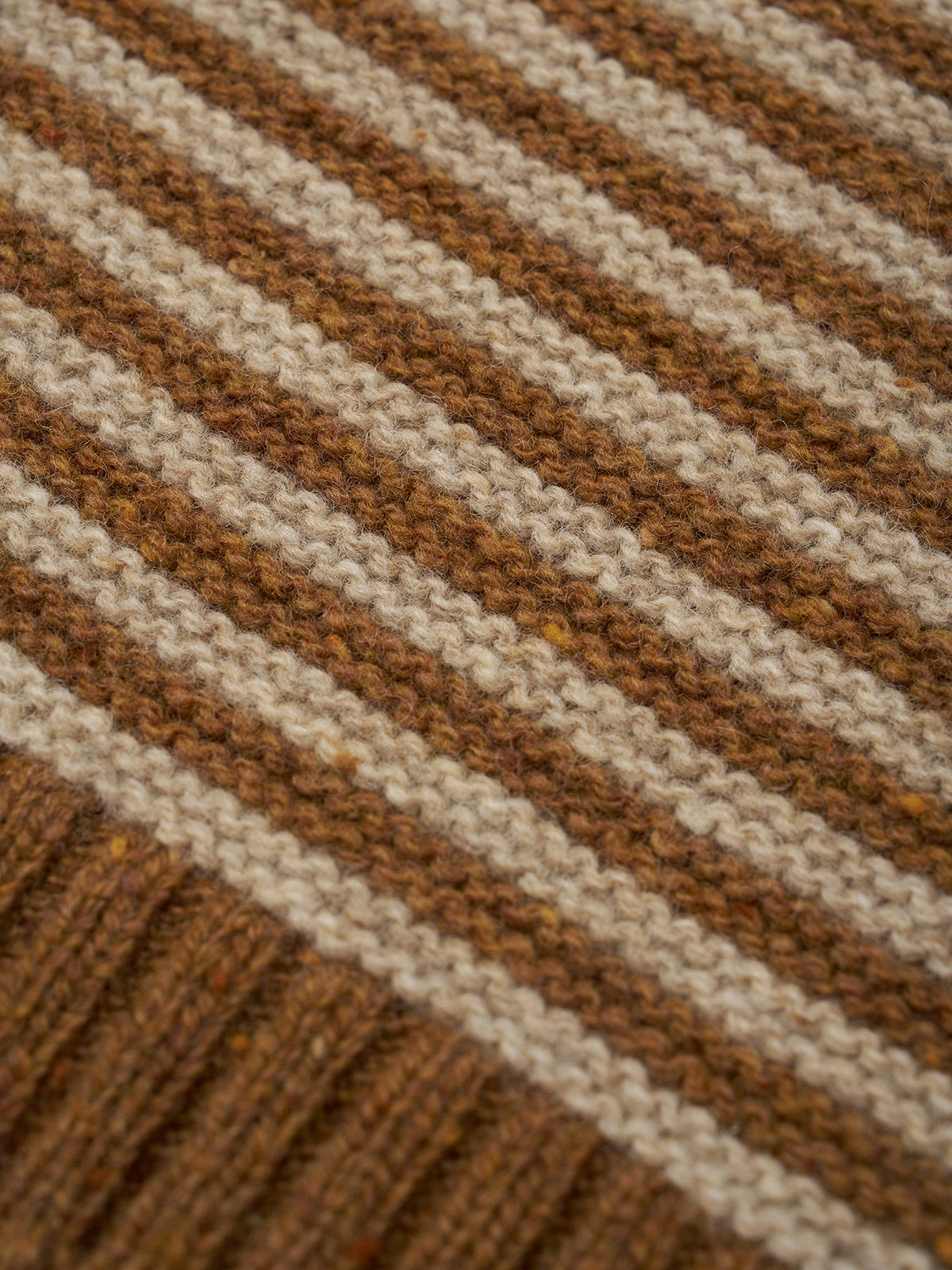 Chestnut Stripes Wool Cardigan