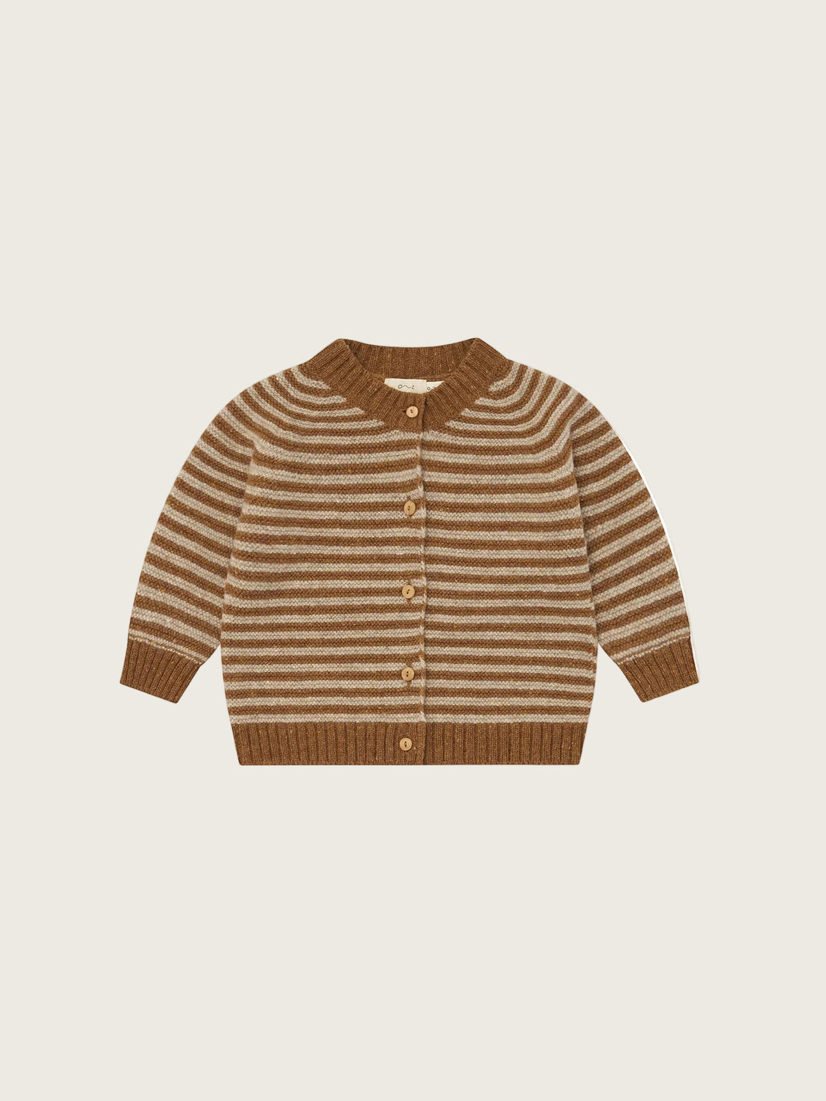 Chestnut Stripes Wool Cardigan