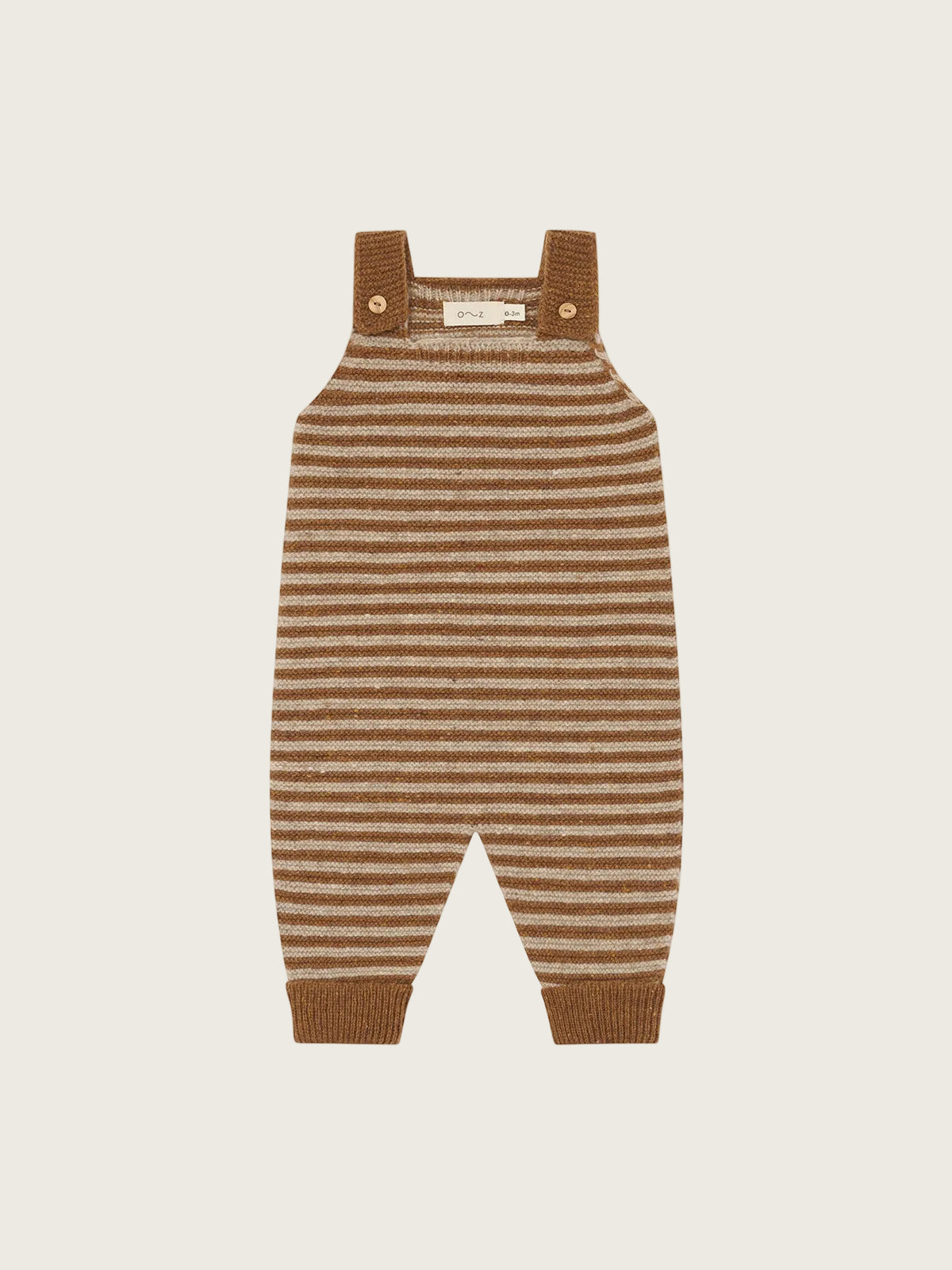Chestnut Stripes Wool Salopettes