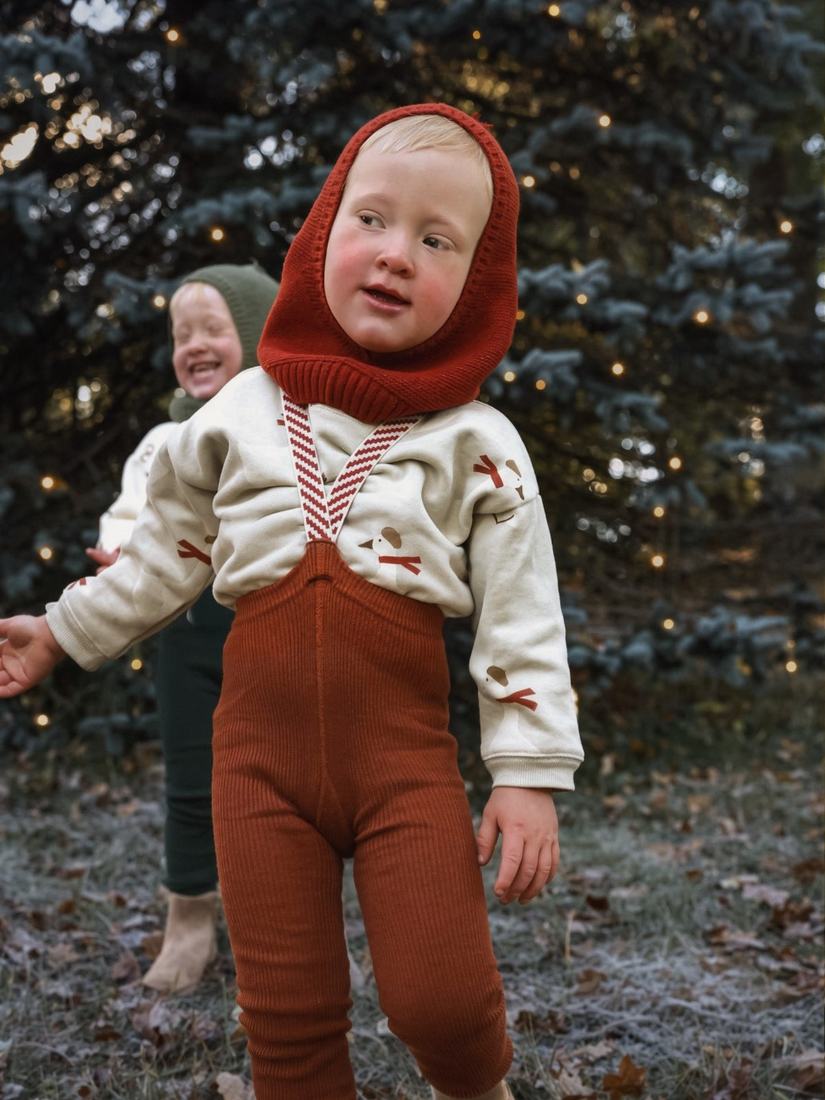 Christmas Goose Sweatshirt & Cinnamon Tights