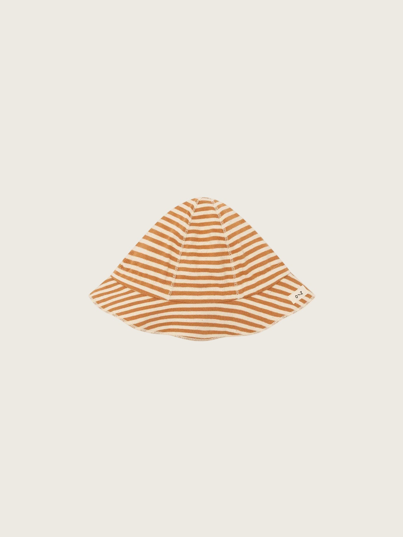 Striped bucket hat on a white background