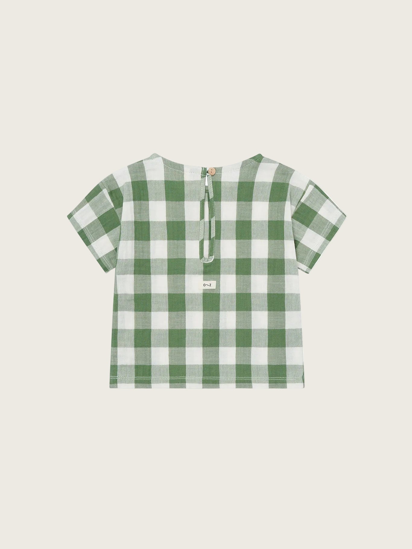 ロンパース・カバーオール organic zoo gingham check bodysuit Dill Gingham Spaghetti Bodysuit | Organic Zoo