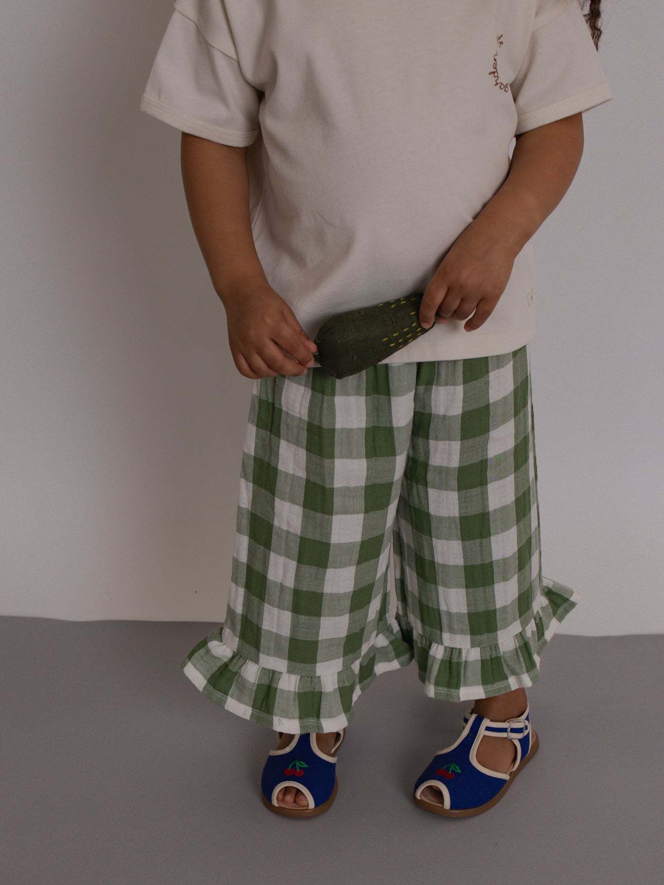 Dill Gingham Frill Culottes | Organic Zoo