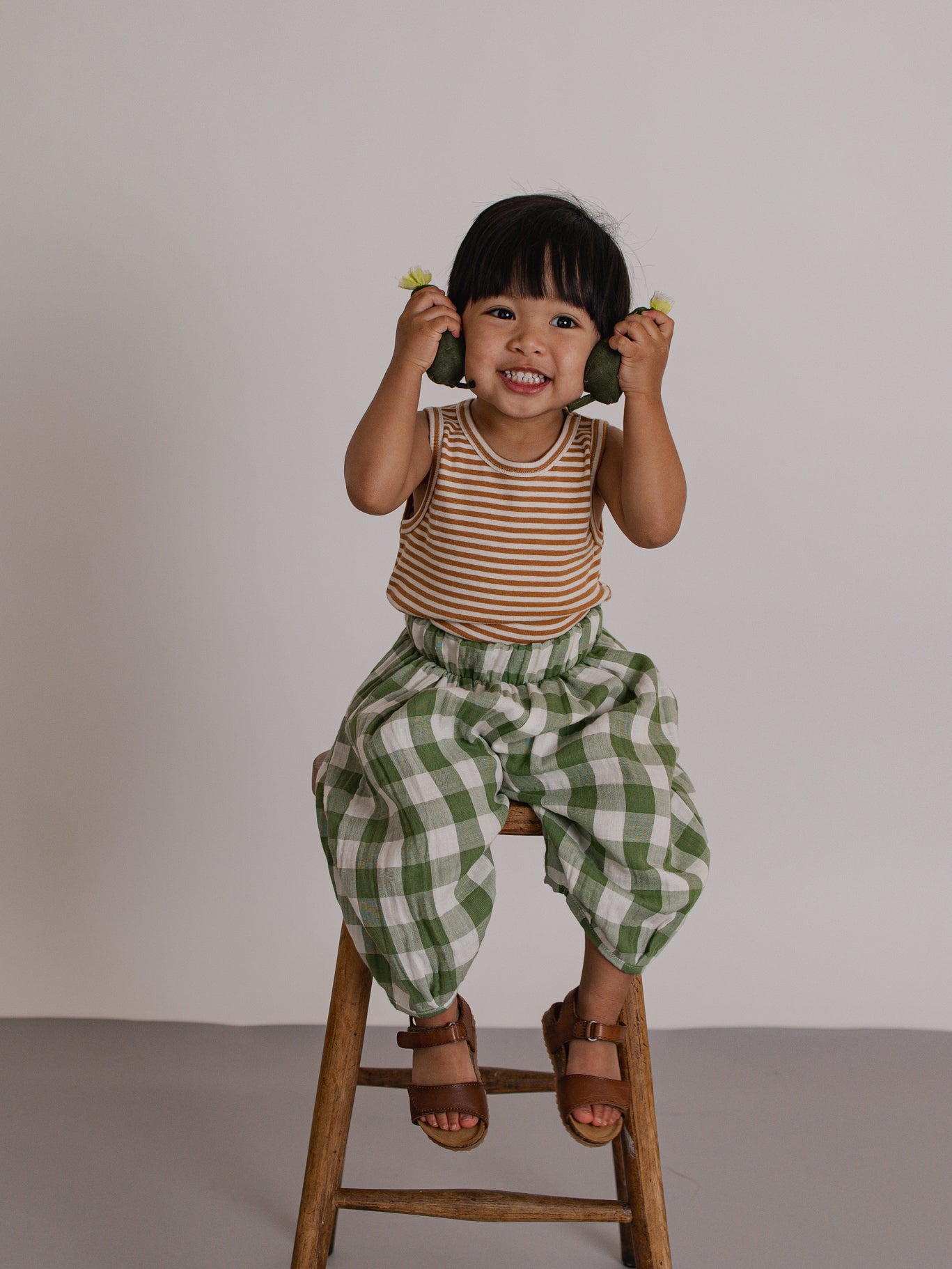organic zoo｜ギンガムチェック ジャンプスーツ オーバーオール ガーゼ Gingham Baby Clothes | Organic Zoo