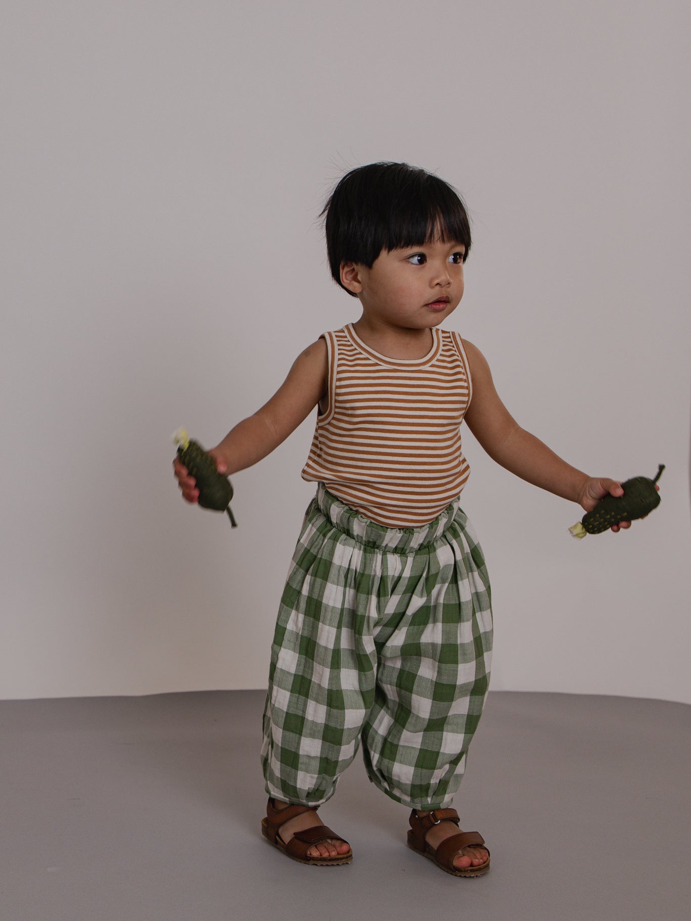 Dill Gingham Resort Pants | Organic Zoo