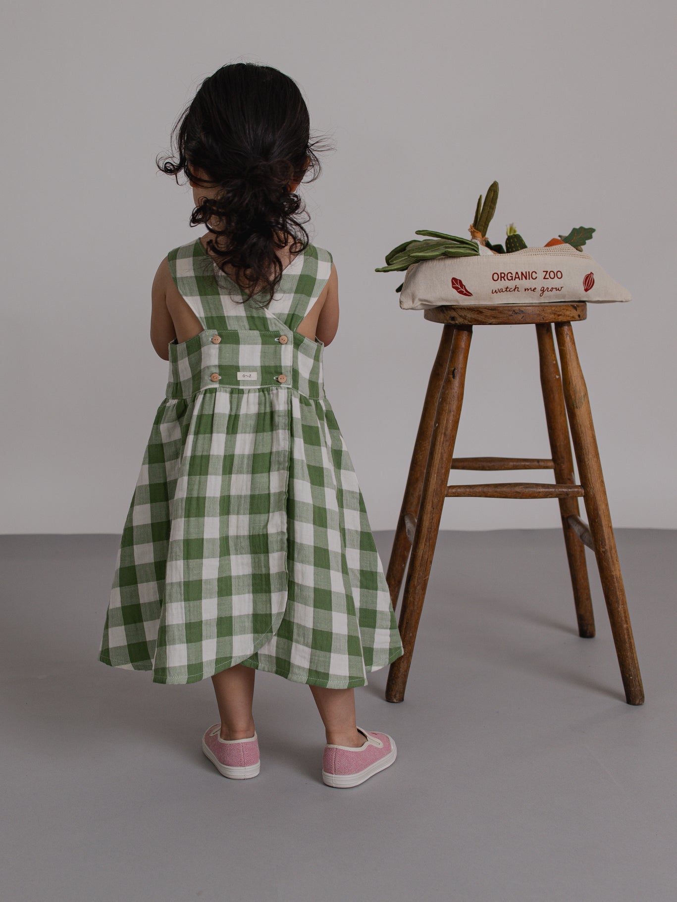 ワンピース organic zoo Olive Gingham Bella Dress Girls' Dresses & Skirts For Toddlers ~ Organic Zoo