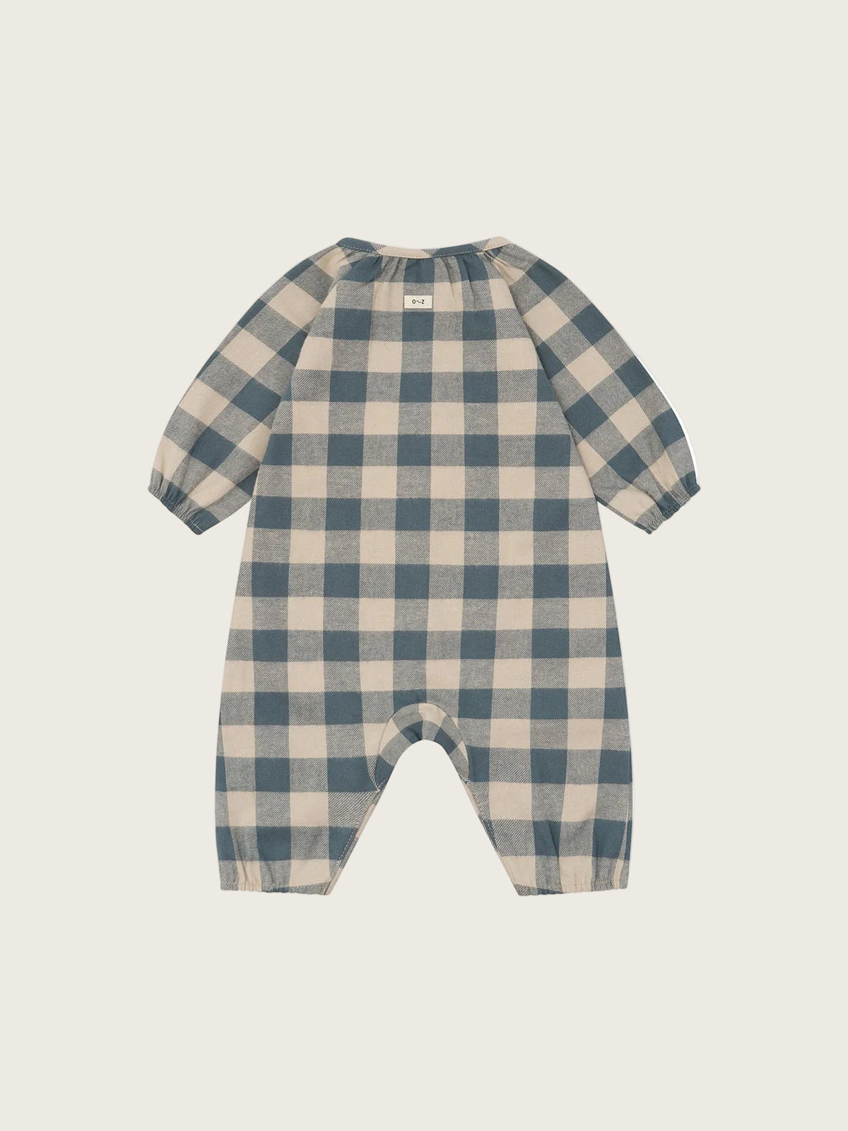 Fog Blue Gingham Onesie