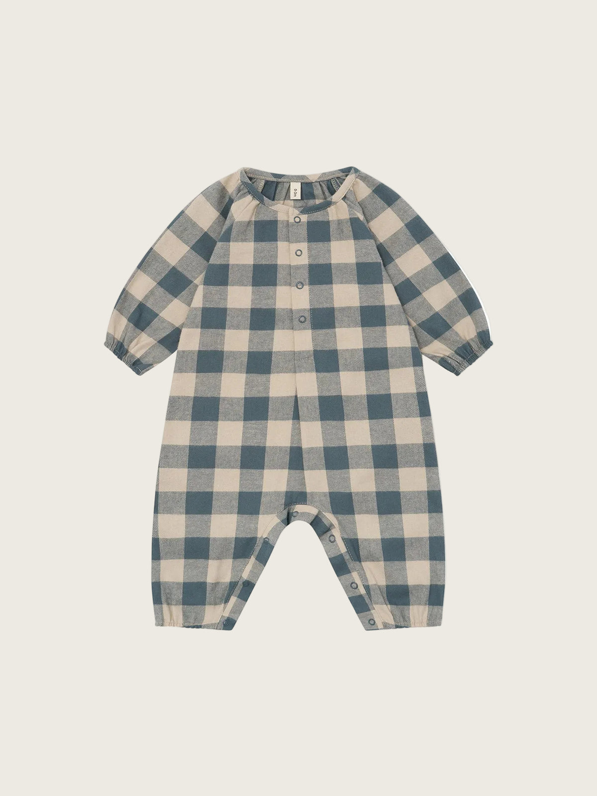 Fog Blue Gingham Onesie