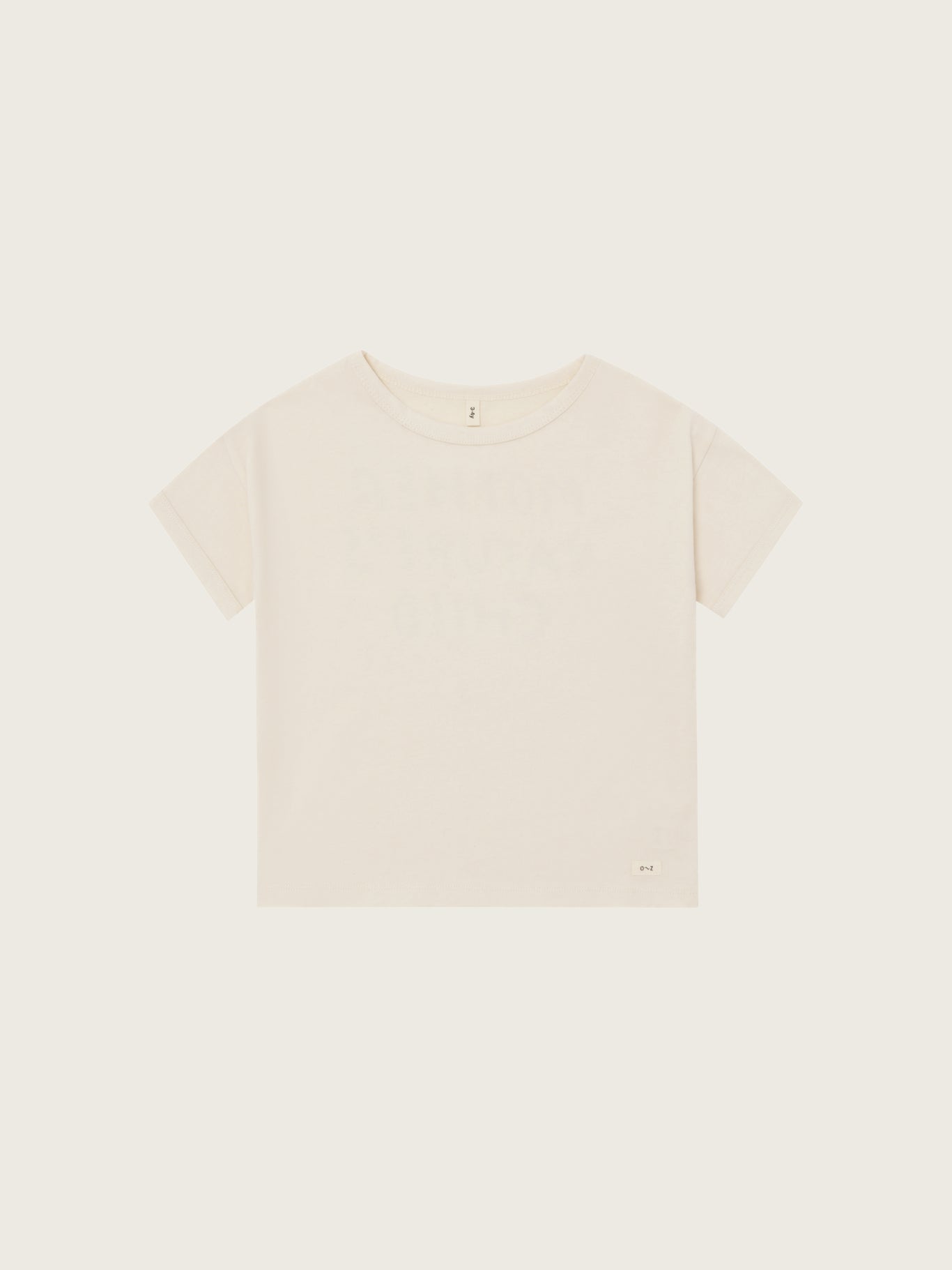 Beige t-shirt on a light beige background