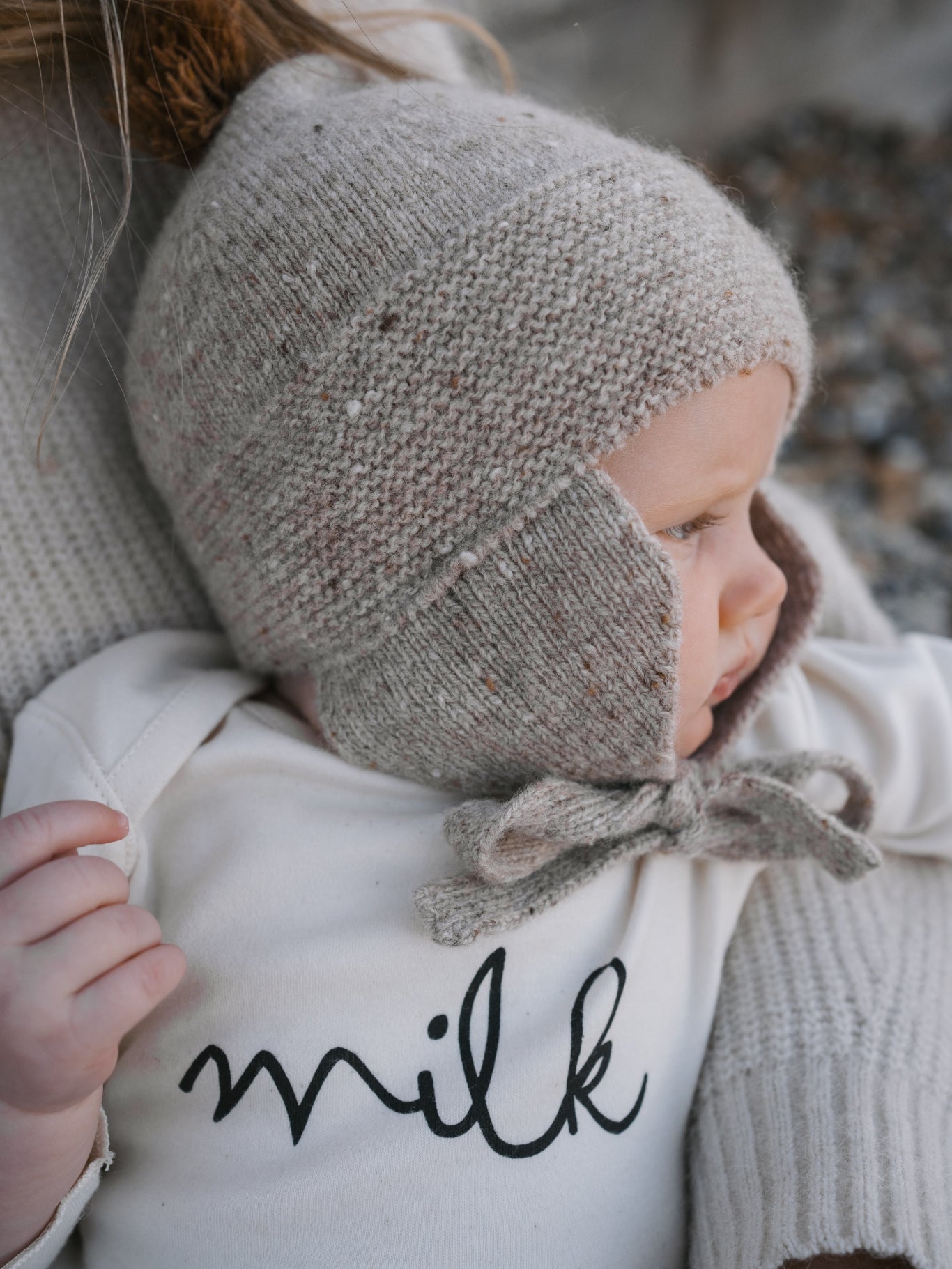 Oatmeal Contrast Tassel Hat | Organic Zoo