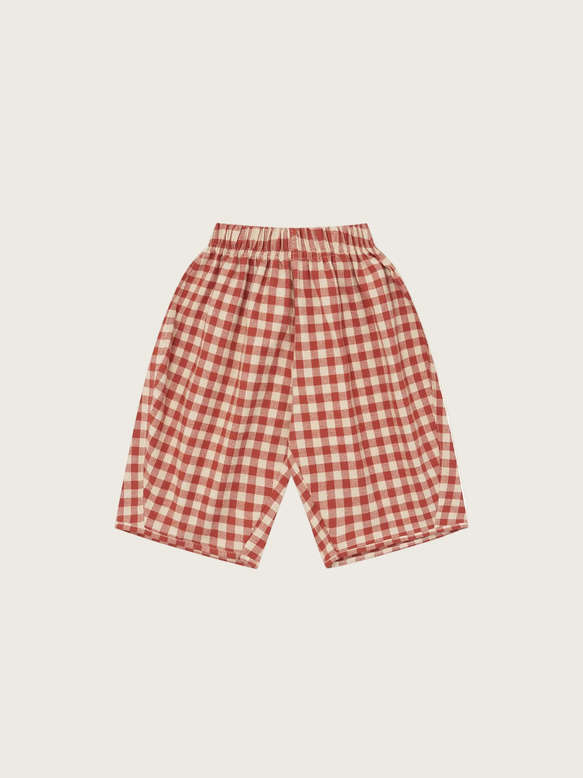 Paprika Gingham Barrel Pants