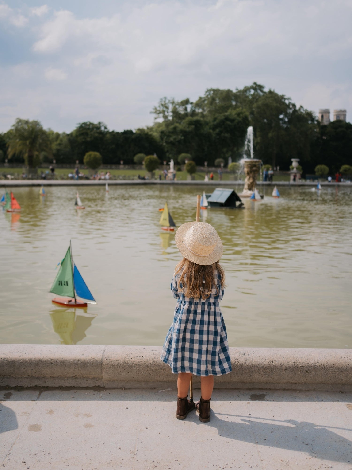 Pottery Blue Gingham Bella Dress