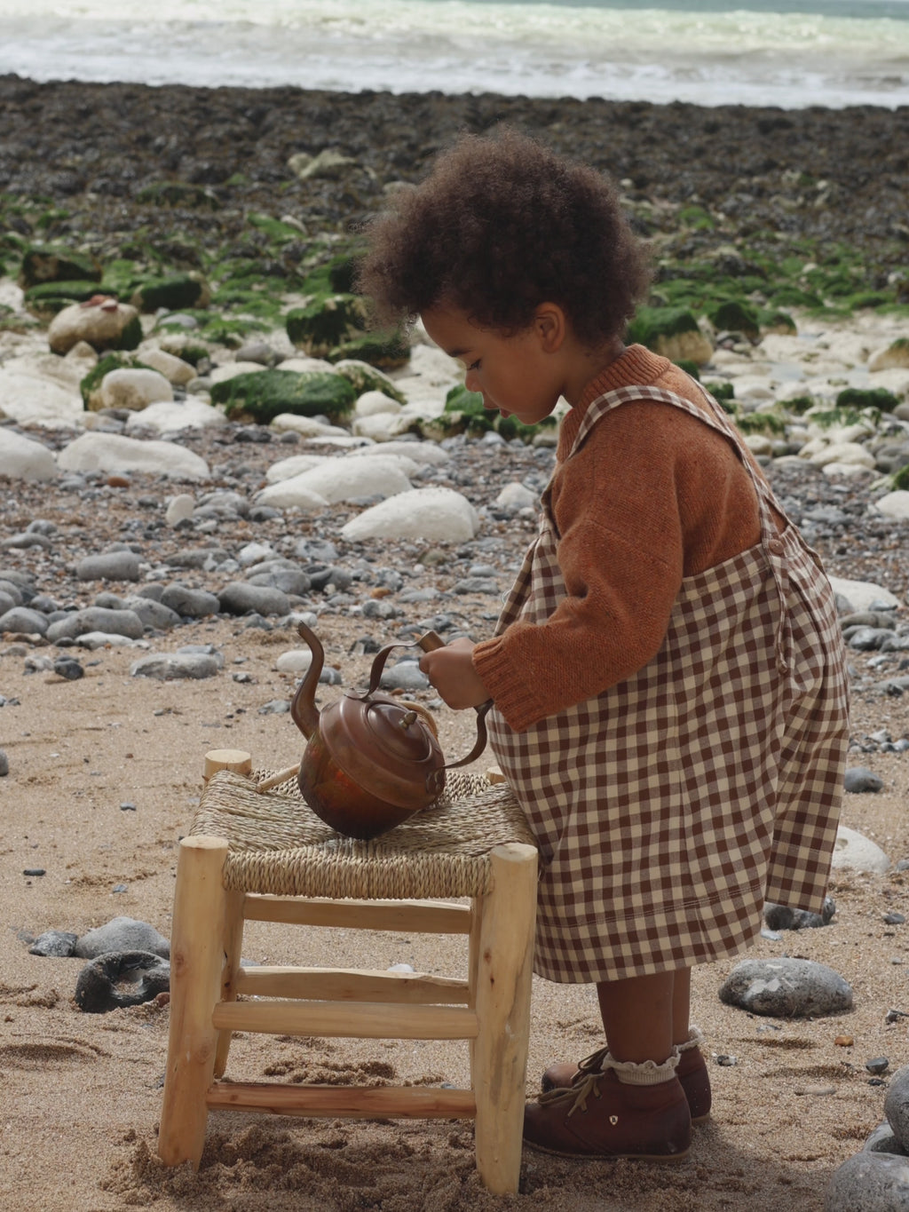 【organic zoo】 Gingham Tribe Skirt 1-2y