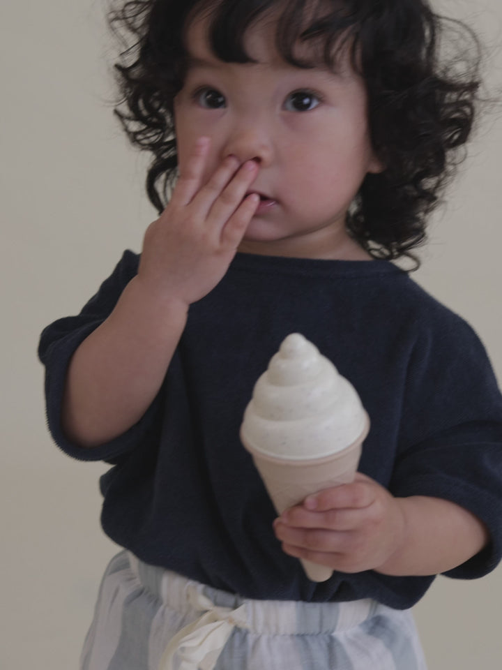 Navy Terry Boxy T-Shirt