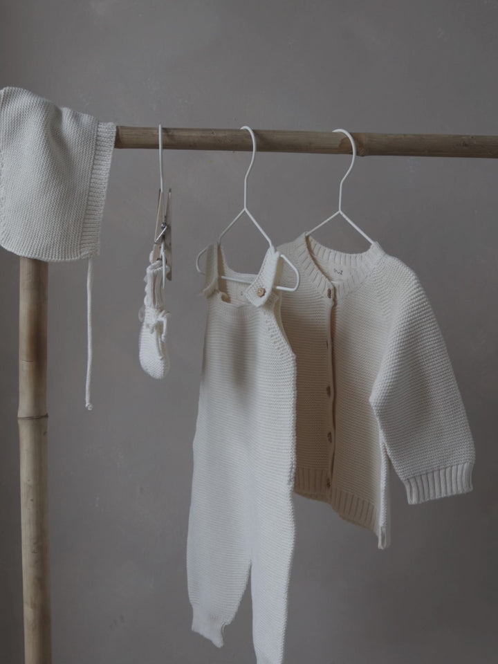 Undyed Cotton Knitted Cardigan