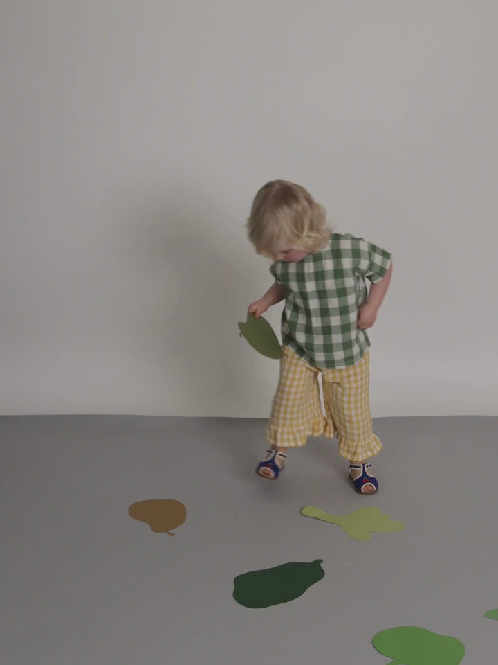 Honeycomb Gingham Frill Culottes