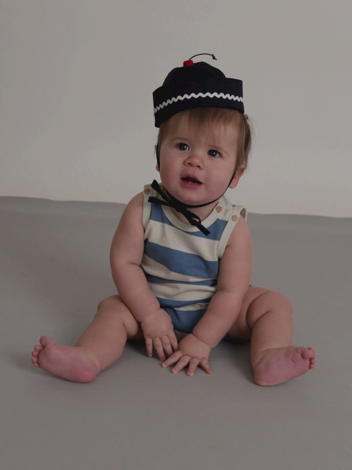 Deck Chair Stripes Sleeveless Bodysuit