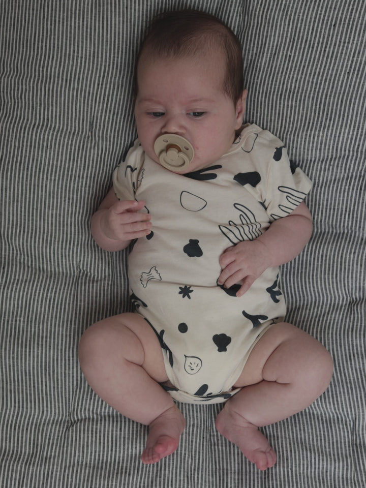 Capri Undyed Cotton Short Sleeve Bodysuit