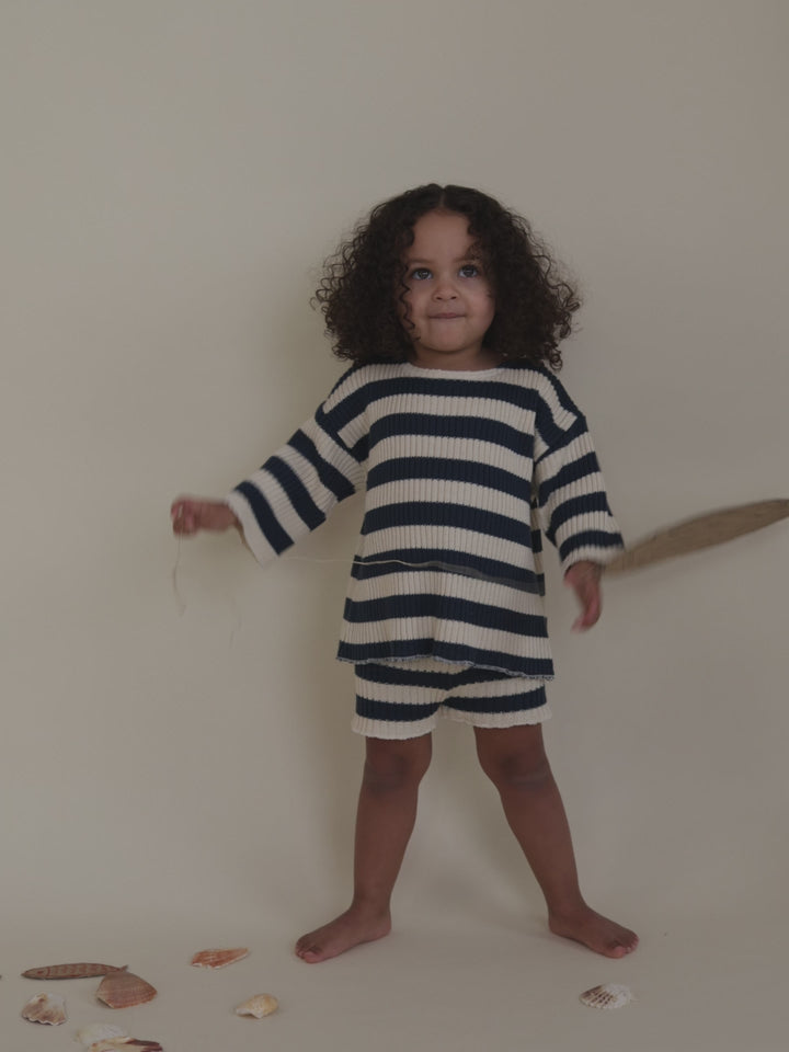 Sailor Stripes Knitted Shorts