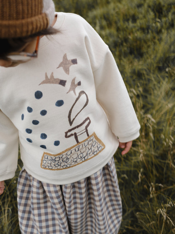 ｟送料無料｠【organic zoo】Rooftop Gathering Sweatshirt Undyed (25AW) main image 1