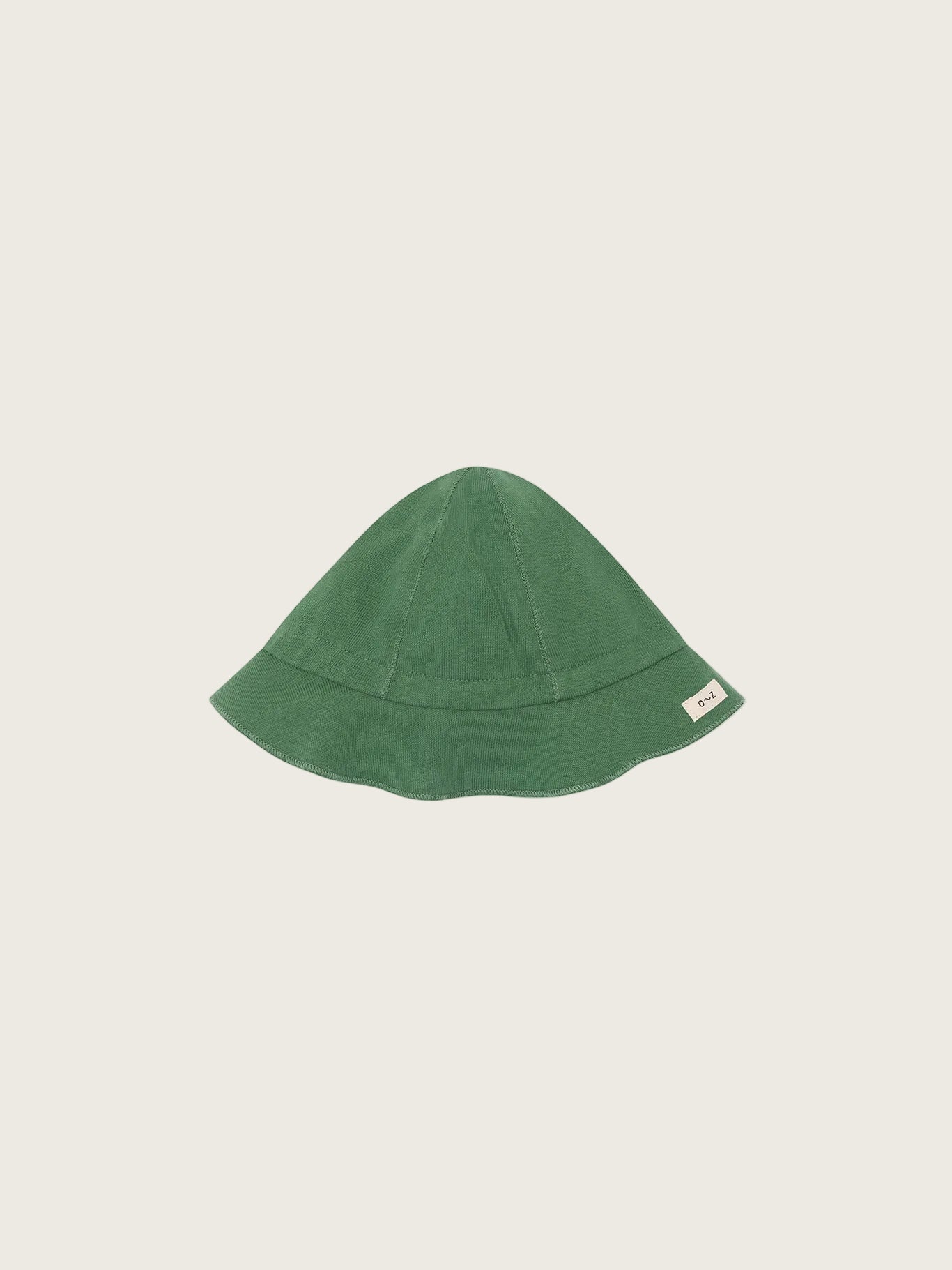 Green bucket hat on a white background