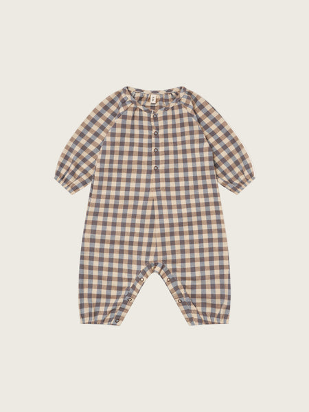 ロンパース・カバーオール organic zoo Shoreline Gingham Onesie shoreline-gingham-onesie-
