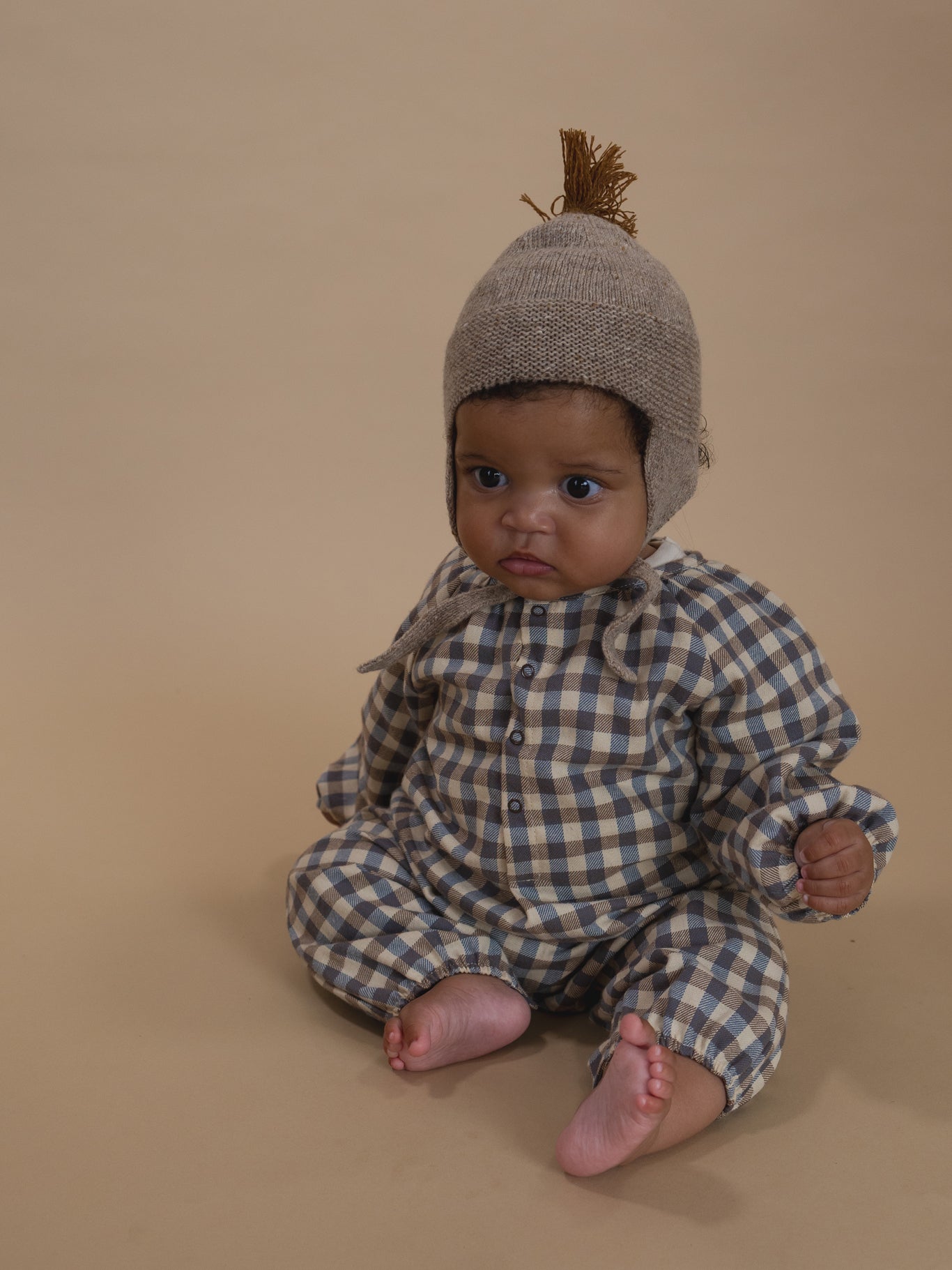 Shoreline Gingham Onesie | Organic Zoo