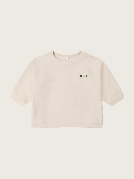【はっち】　　organic zoo set 2-3y toddler-cream-sweatshirt-o-z-