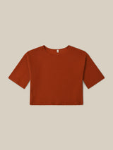 toddler boxy cotton waffle sweatshirt in red