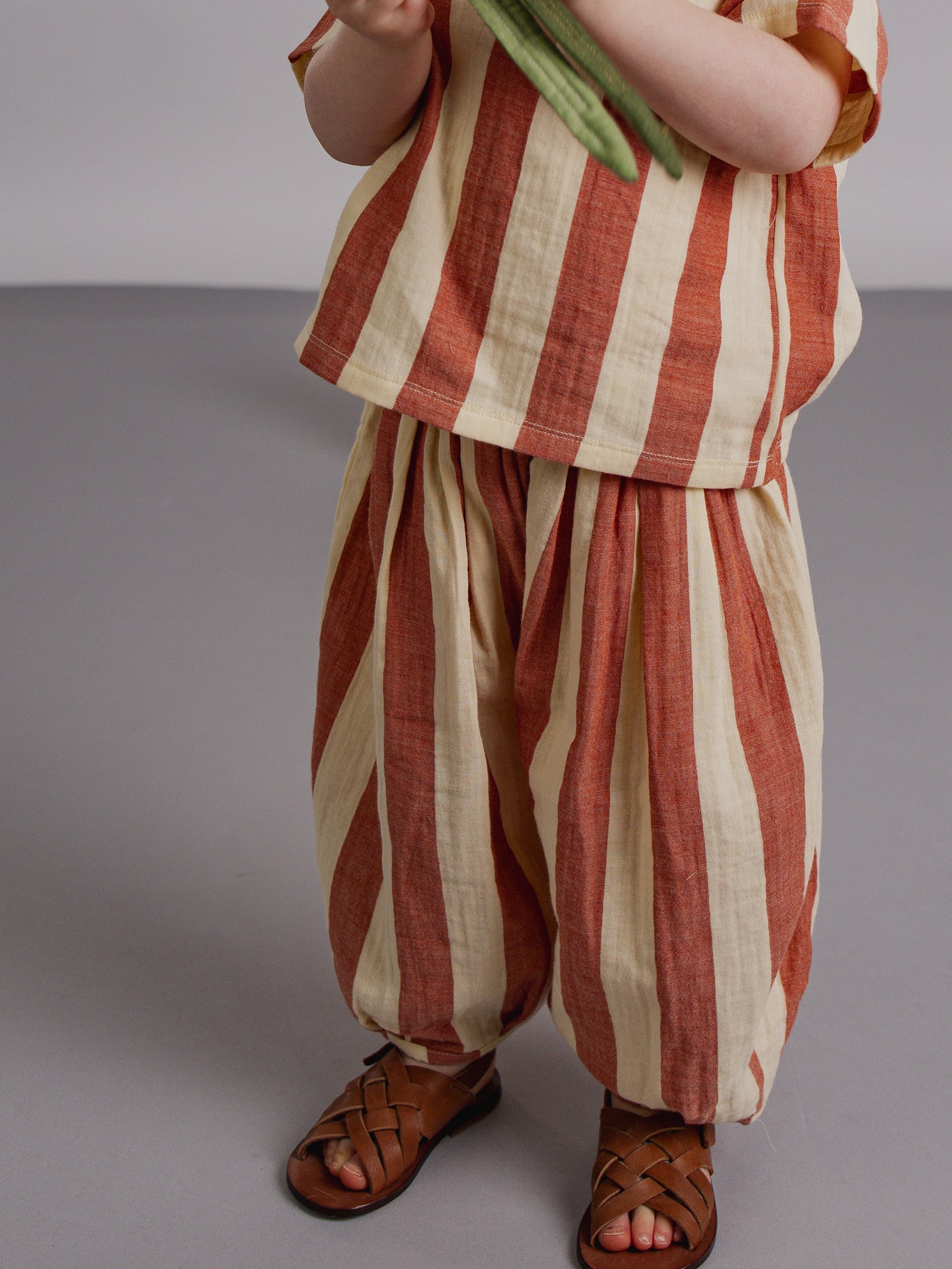 Tomato Stripes Resort Pants | Organic Zoo